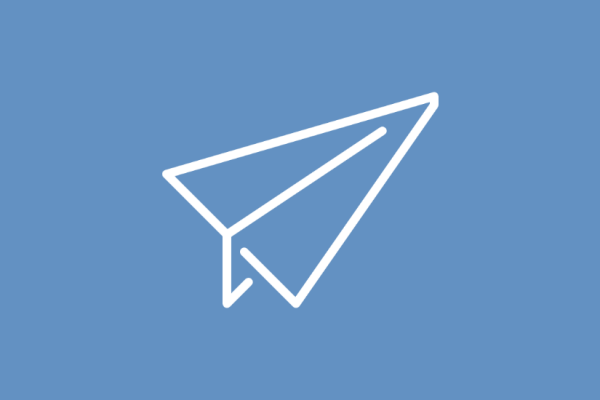 An icon of a paper aeroplane: a metaphor for eCommerce shipping.