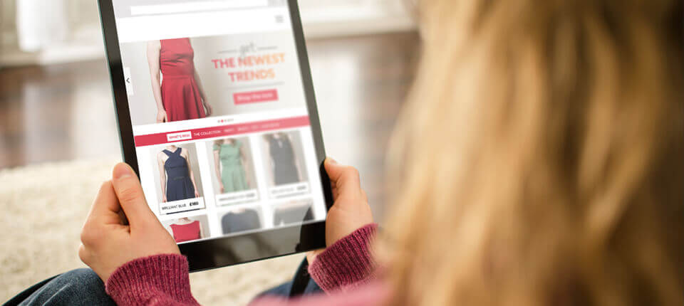 A woman ordering on from an eCommerce website