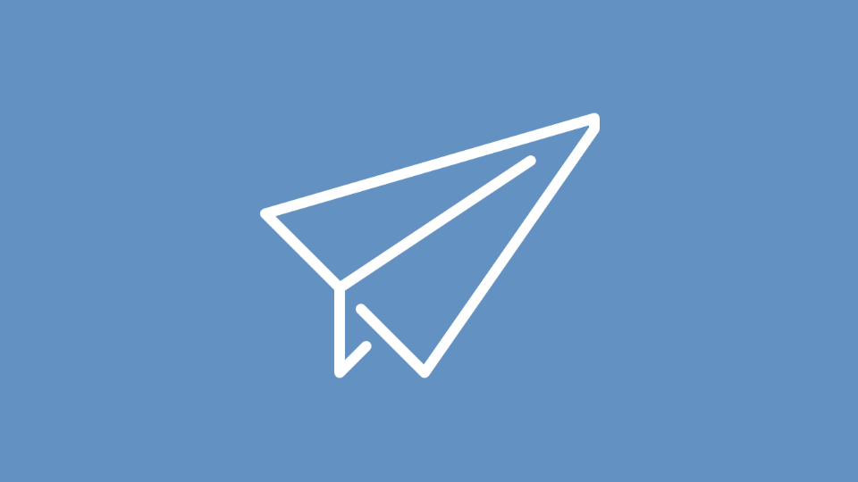 An icon of a paper aeroplane: a metaphor for eCommerce shipping.