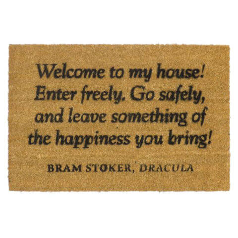 A door mat from The Literary Gift Company