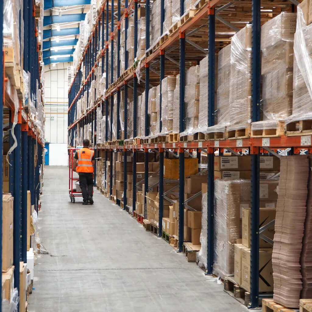 Inside of a warehouse