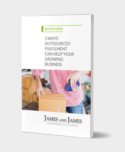 The front cover of the white paper, 5 Ways Outsourced Fulfilment Can Help Your Growing Business