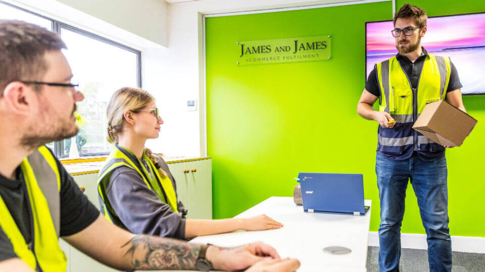 Pick and pack services 2 James and James team members are trained on our pick and pack process