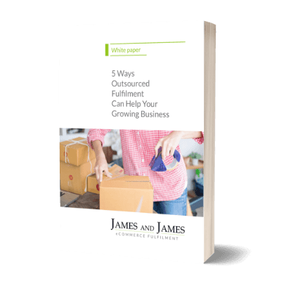 The front cover of the white paper, 5 Ways Outsourced Fulfilment Can Help Your Growing Business