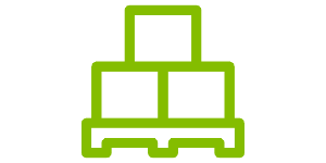 A pallet: we recommend holding only three months' worth of stock with our order fulfilment service
