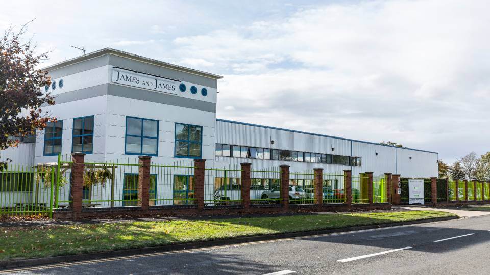 James and James's UK fulfilment centre in Northampton