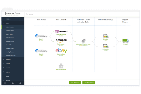 WooCommerce shipping service 2 A screenshot showing how WooCommerce and other eCommerce platforms can be integrated with James and James's order fulfilment software