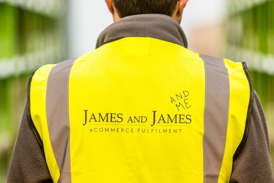 A James and James team member in the fulfilment centre