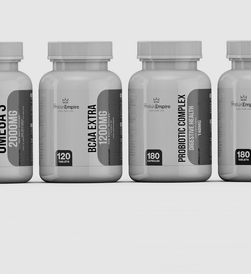 Protein Empire supplement tablet bottled products