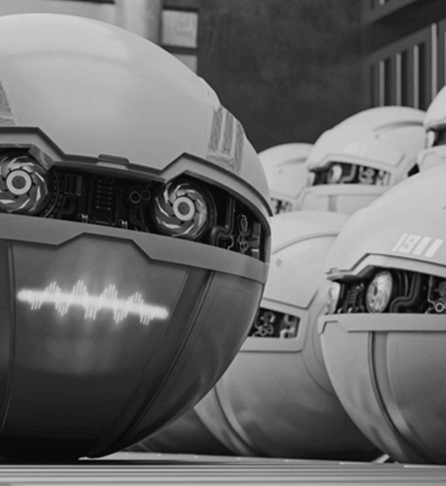 Robotic orbs from an Anderson Entertainment video