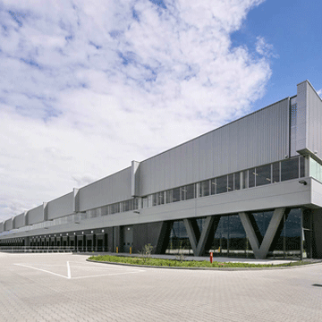 An exterior shot of our EU fulfilment centre based in Venlo in the Netherlands