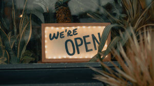 Open shop sign