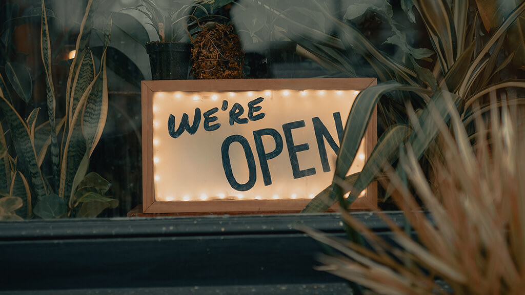 Open shop sign