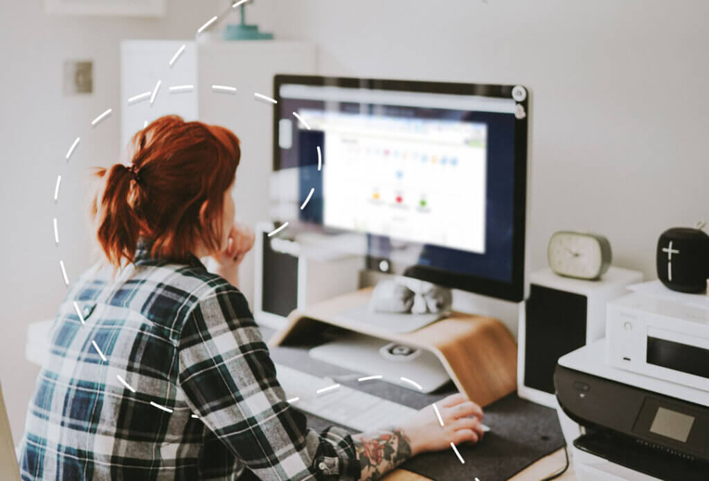 Person at desk using controlport 2